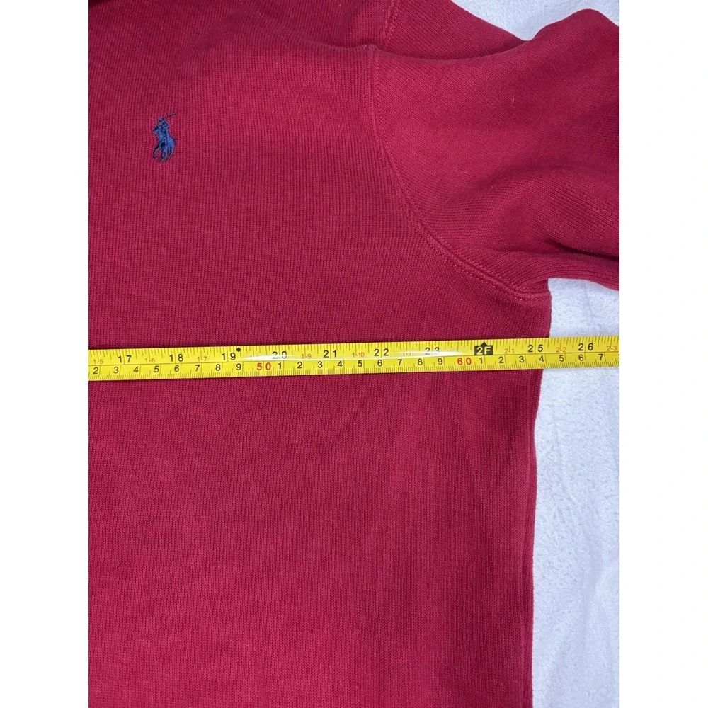 Polo Ralph Lauren 1/4 Zip Pullover Sweater‎ Sweatshirt Men's Size XL Red Stretch